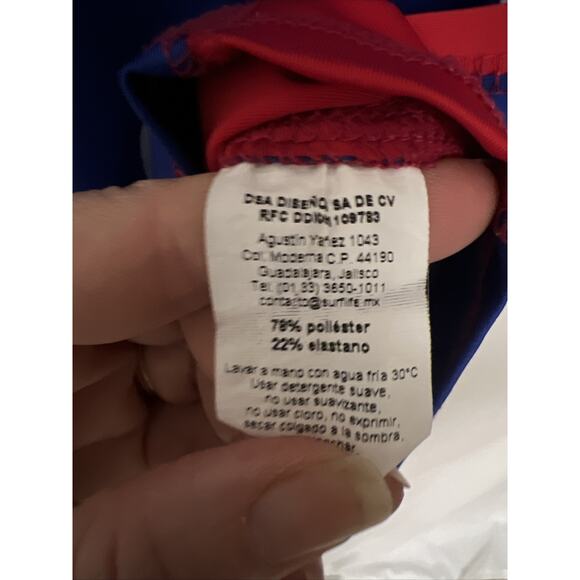 Surf Life Top Shirt Los Cabos Mexico Size Medium Blue/Red w/Surf Board - Picture 8 of 8